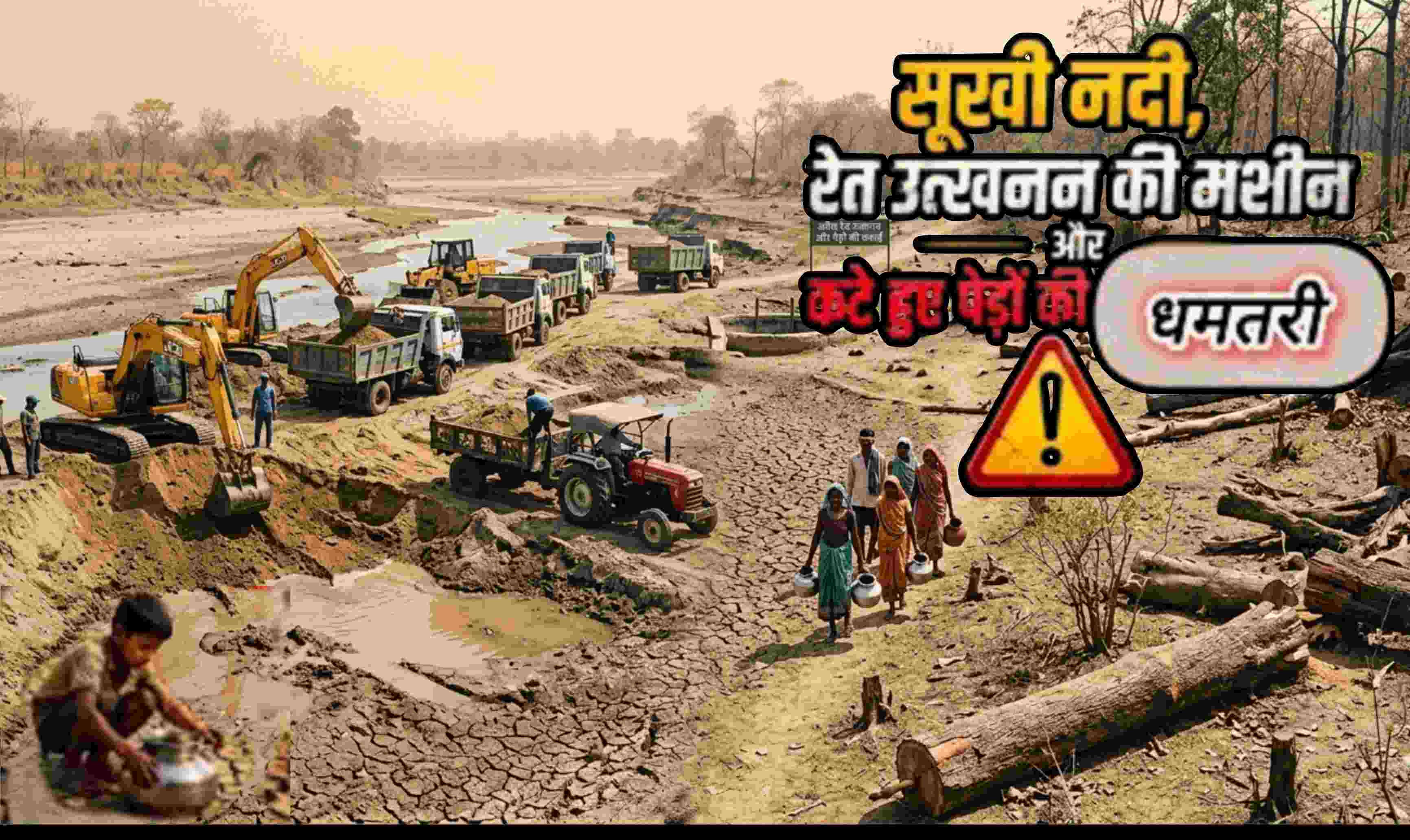 Dhamtari news : धमतरी में पानी की कमी का सच: रेत खनन व पेड़ कटाई ने बढ़ाई मुश्किलें