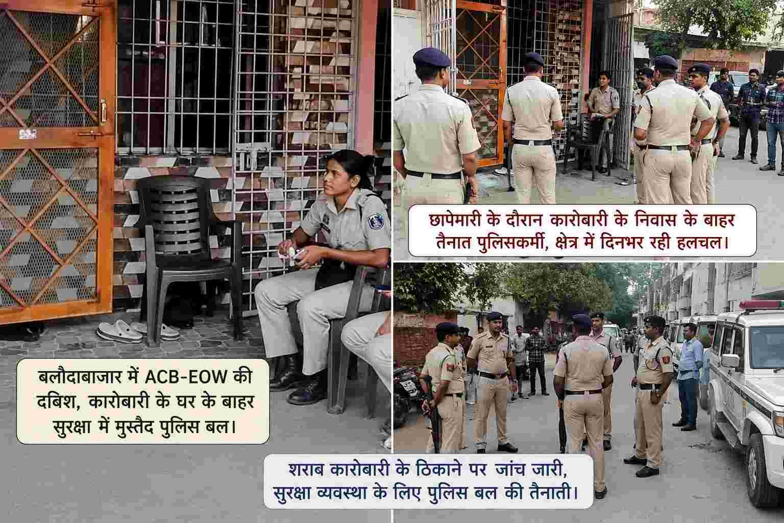 कान्हा विहार में ACB‑EOW की छापेमारी, शराब कारोबारी के आय‑व्यय के दस्तावेज जब्त