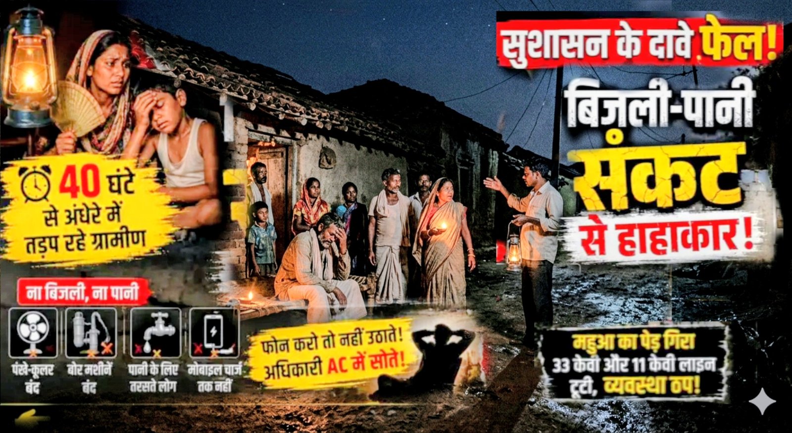 बरपाली का सुशासन सवाल: पूर्व नेताओं के गृह ग्राम में 40 घंटे की पावर कट और पानी संकट, अधिकारी नदारद
