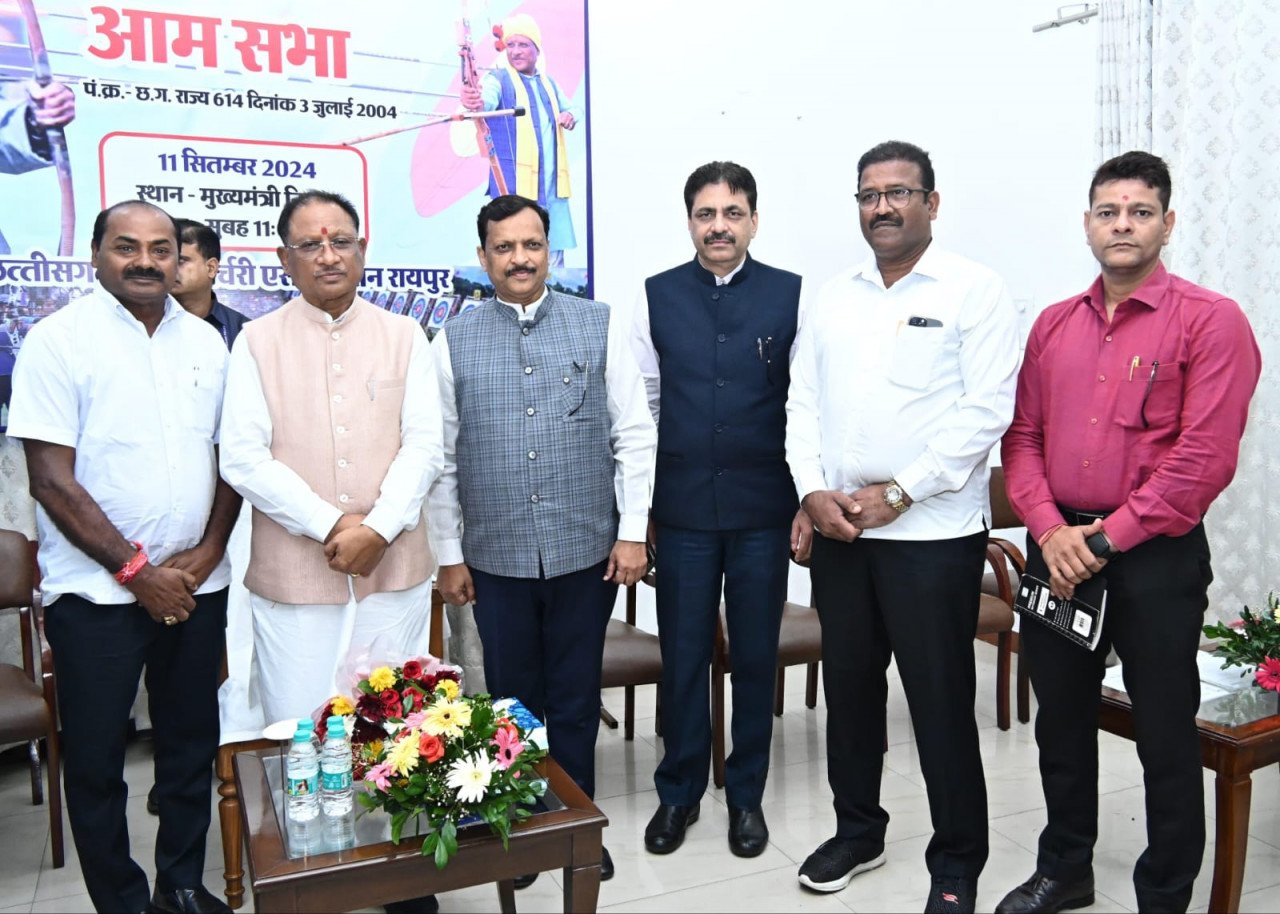 मुख्यमंत्री श्री विष्णु देव साय छत्तीसगढ़ प्रदेश आर्चरी एसोसिएशन के नए अध्यक्ष चुने गए