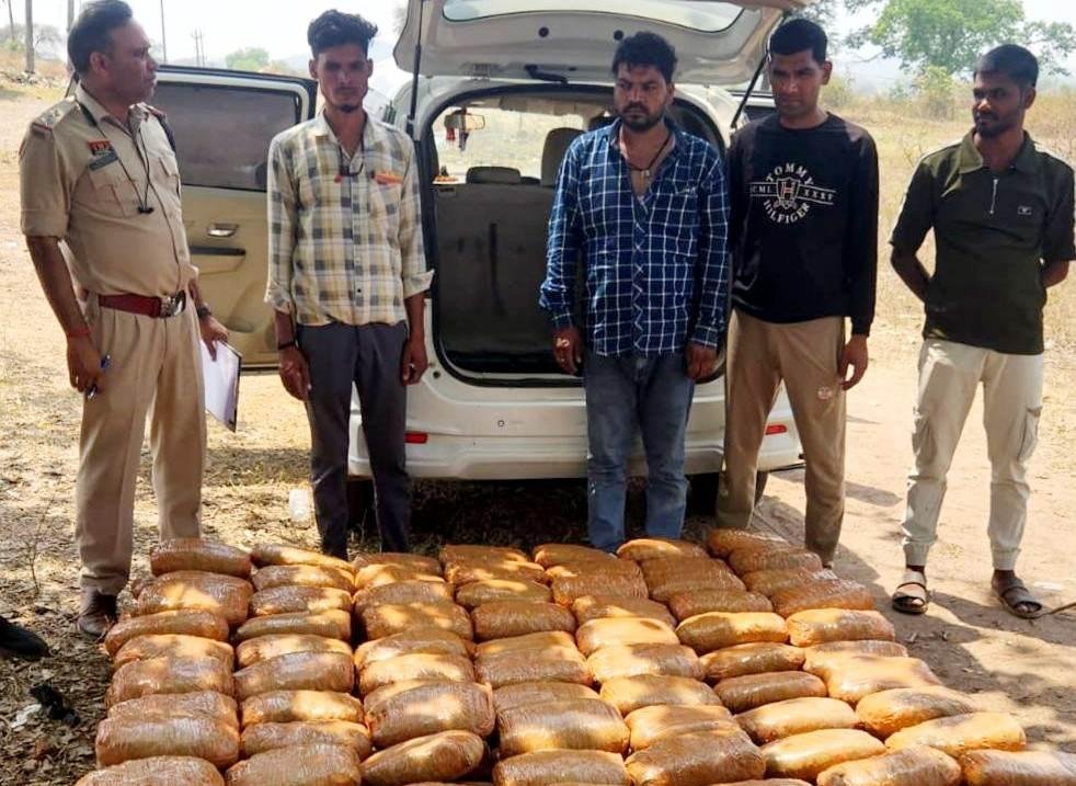 रतनपुर में 1.5 करोड़ का गांजा जप्त, बुढ़ार का तस्कर गिरफ्तार