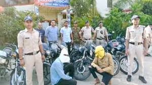 अंतरराज्यीय गिरोह का हुआ पर्दाफास बाइक चोरी करने वाले गिरोह चढ़े पुलिस हत्थे ,,,