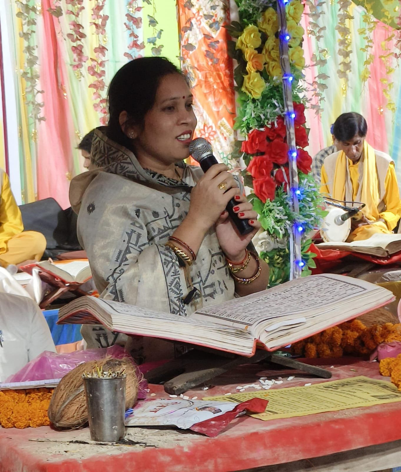अखंड नवधा रामायण समागम में शामिल हुई विधायक उत्तरी जांगड़े
