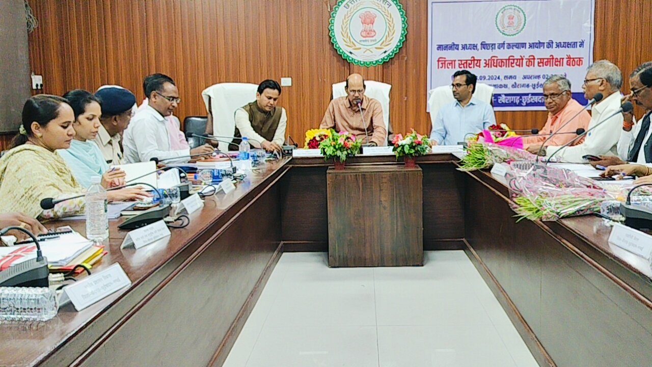 राज्य पिछड़ा वर्ग आयोग के अध्यक्ष ने जिला स्तरीय अधिकारियों की ली समीक्षा बैठक