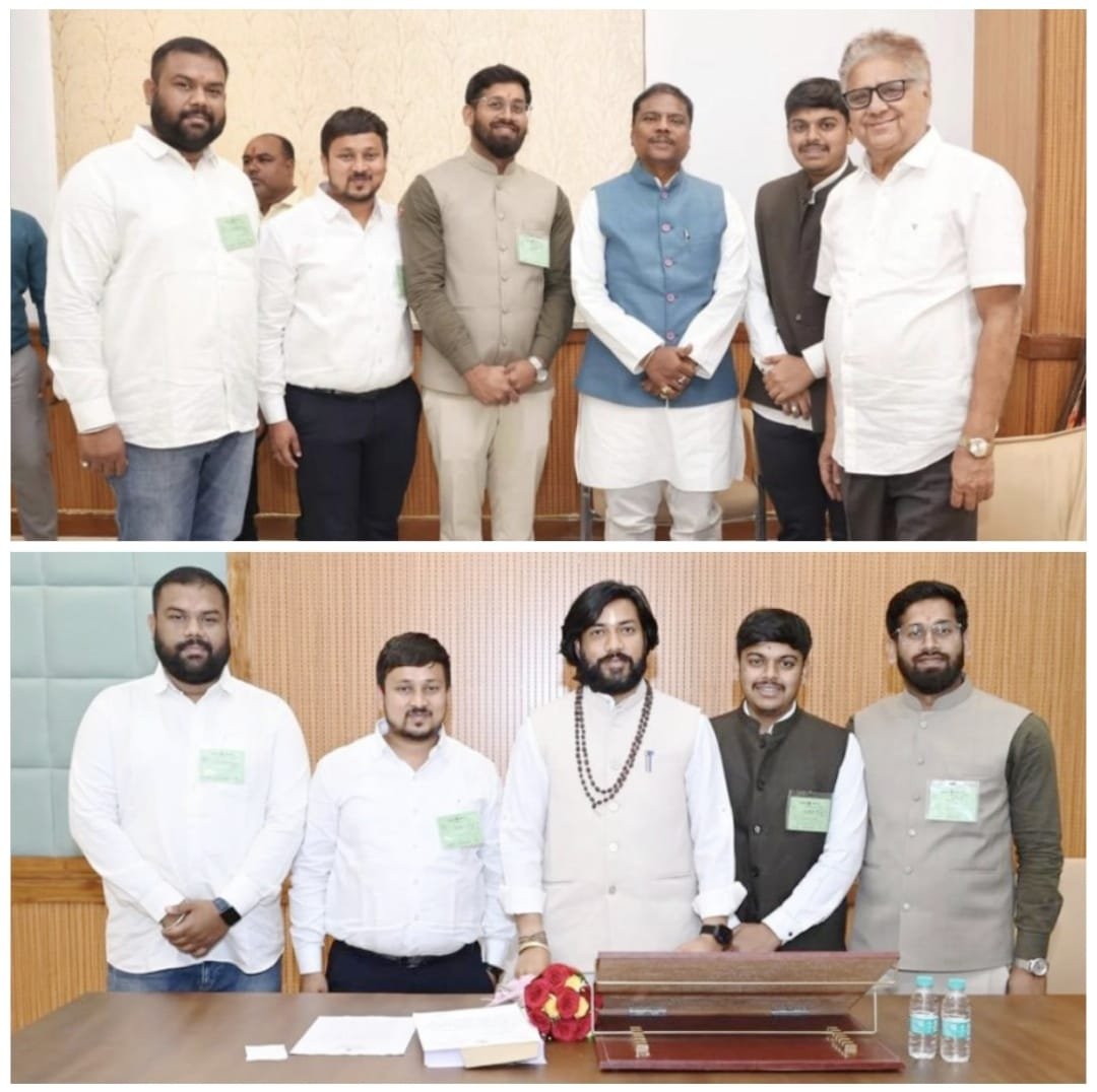 कैबिनेट मंत्रियों से मिलकर भाजयुमो जिला अध्यक्ष गुलशन साहू के नेतृत्व में उपाध्यक्ष सौरव जैन एवं अभिन्न यादव मीडिया प्रभारी ने की परिचर्चा, नये पद की